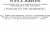 FACULTY OF SCIENCE M.Sc. MICROBIOLOGY (SEMESTER)mgsubikaner.ac.in/wp-content/uploads/2015/10/MSC_MICROBIOLOGY... · crobiology/Biotechnology/Biochemistry/Genetics/Medicine/Agriculture