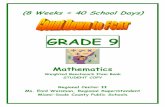 GRADE 9 - Miami-Dade County Public Schoolsteachers.dadeschools.net/dcarballo/FCAT Bellringers/9th Grade Focus... · (8 Weeks = 40 School Days) GRADE 9 Mathematics Weighted Benchmark