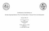 Conference Committee on Senate Appropriations Pre-K … · 6 State Grants/K12 FEFP ... 53 TEACHER PROFESSIONAL DEVELOPMENT - START UP 8,719,426 - 53 53a Administrative Professional