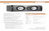 CC-10 - energy-speakers.com SPECIFICATIONS Speaker System 2.5-way center, magnetically shielded bass reflex ... Tweeter and woofer in proximity act as single source to increase