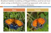 Gradient habitat modeling of Regal fritillary and larval ... · Gradient habitat modeling of Regal fritillary and larval host plant using a distribution modeling approach with notes