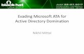 Analyzing Microsoft ATA - paper.seebug.org Conf/Blackhat/2017_us/us... · Lab Configuration •Lab used for experiments contains a Lightweight ATA gateway installed over a Server