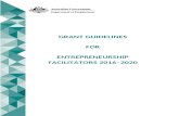 Grant Guidelines for Enterpreneurship Facilitators … · Web viewGrant Guidelines for Entrepreneurship Facilitatorsiii GRANT GUIDELINESFORENTREPRENEURSHIPFACILITATORS 2016 ...