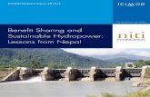 Benefit Sharing and Sustainable Hydropower: Lessons …lib.icimod.org/record/32026/files/icimodResearchReport2016_2.pdf · Sustainable Hydropower: Lessons from Nepal ... Benefit Sharing
