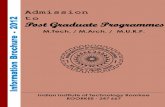 Admission to Post Graduate Programmes - GATE EC … to Post Graduate Programmes 2 Indian Institute of Technology Roorkee Postgraduate Admission-2012 INFORMATION BROCHURE (M.Tech./M.Arch./M.U.R.P.)