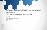 Challenges and possibilities in road tunnel safety ... of Stavanger uis.no Challenges and possibilities in road tunnel safety management: The case of Norwegian road tunnels Ove Njå