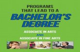 PROGRAMS THAT LEAD TO A BACHELOR’S DEGREE · PROGRAMS THAT LEAD TO A BACHELOR’S DEGREE Associate in ARTS and ... HIST 286, LIT 205, MUS 110, PHIL 155 ____ Social …