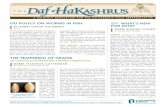 a monthly newsletter for the oU rabbinic field … H E Daf H aK ashrus a monthly newsletter for the oU rabbinic field representative VOL. j ww h / NO. 5 SHEVAT-ADAR 5770 / FEB.-MARCH