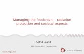 Managing the foodchain – radiation protection and societal ... · Managing the foodchain – radiation protection and societal aspects Astrid Liland IEM6, Vienna, 17-21 February