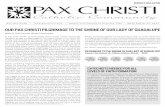 OUR PAX CHRISTI PILGRIMAGE TO THE SHRINE OF ... - Amazon … · 952-941-3150 • • Twenty-First Sunday of Ordinary Time • Week August 27, 2017 WEEKLY BULLETIN OUR PAX CHRISTI