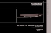 DOOR CLOSERS - Architectural Builders Supply Inc. · DOOR CLOSERS STANLEY DOOR CLOSER PRICE LIST 61DC Price List 61DC ... Nuts are sized to accommodate 1-3/4” thick doors. …