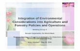 Integration of Environmental Considerations into ... · Integration of Environmental Considerations into Agriculture and Forestry Policies and Operations Working Group A Darejan Kapanadze,