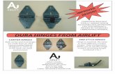 plastic hinge brochure - Airlift Doors, Inc. hinge brochure... · CENTER HINGES Hinge is universal. No need to stock different number hinges. Hole configuration allows you to use