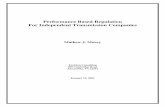 Performance Based Regulation For Independent … Based Regulation For Independent Transmission Companies ... Regulation of the ITC ... This paper explores regulation of an ...