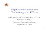 High Power Microwave Technology and Effects - …67.225.133.110/.../ads/High_Power_Microwave_Technology_and_Effects.pdf1 High Power Microwave Technology and Effects. A University of