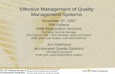 Effective Management of Quality Management Systems - ASQasq.org/design/2007/11/effective-management-of... · Effective Management of Quality Management Systems ... Pitfalls If the