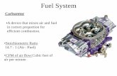 Fuel System - Grewal - homeSystem.pdf ·  · 2016-01-08Fuel System Carburetor Parts Air horn/throat routs outside air into the engine intake manifold. Throttle plate is a butterfly
