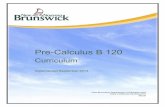 Pre-Calculus B 120 - Government of New Brunswick · Pre-Calculus B 120 Curriculum Implemented September 2013 New Brunswick Department of Education and Early Childhood Development
