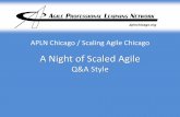 A Night of Scaled Agile - Meetupfiles.meetup.com/1412202/APLN Chicago - A Night of Scaled Agile Q&… · Our Mission •We are building a new community of Agile professionals in the