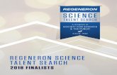 REGENERON SCIENCE TALENT SEARCH · by a national jury of accomplished professional scientists, ... include more than 100 recipients of the world’s most distinguished science and