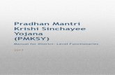 Pradhan Mantri Krishi Sinchayee Yojana (PMKSY) The purpose of this Development Manual for Pradhan Mantri Krishi Sinchayee Yojana (PMKSY) is to create an enabling mechanism for improved