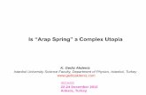 Is “Arap Spring” a Complex Utopia - gedizakdeniz.comgedizakdeniz.com/tr/dosya/ankararapbaharu01312012.pdf · Is “Arap Spring” a Complex Utopia. ... Simulacra, representation