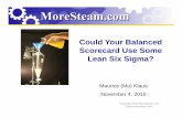 Could Your Balanced Scorecard Use …€¢ Could Your Balanced Scorecard Use Some Lean Six Sigma? • Maurice (Mo) Klaus, MoreSteam.com • OpeOpe scuss o a d Quest o sn Discussion