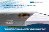 MARINE ACCIDENT REPORT September 2012 - dmaib.com JACK III... · MARINE ACCIDENT REPORT September 2012 AARSLEFF JACK III / WESTSUND / JOHANNA Breakdown and collision on 18 December