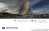 Planetary Radar and Radio Astronomy - Science · Radar Equation Radar transmitter transmits toward ... Transformative Radar and Planetary Radio Astronomy 22. ... PowerPoint Presentation