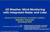 All Weather Wind Monitoring with Integrated Radar and Lidarwakenet3-europe.eu/.../2nd_workshop/presentations/008-Hannon.pdf · Radar VVP Vertical Wind Profile Lidar VVP Vertical Wind