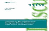 Congestion Management in European Power … Management in European Power Networks: Criteria to Assess the Available Options Karsten Neuhoff*, Benjamin F. Hobbs+ & David Newbery+ October