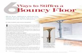 6 Ways to Stiffen a Bouncy Floor - Fine Homebuilding · Long-span joists may meet design criteria and the build-ing code, yet still feel uncomfortable. Some deflection in floors is