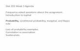 Stat 203 Week 3 Agenda Frequency asked questions about …jackd/Stat201/Lecture_Wk03-2.pdf · Stat 203 Week 3 Agenda Frequency asked questions about the assignment. Introduction to