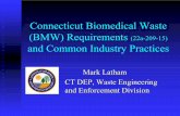 Connecticuts Biomedical Waste Requirements and … Biomedical Waste (BMW) Requirements ... slides & cover slips ... Best Management Practices