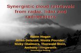Synergistic cloud retrievals from radar, lidar and … of clouds: – Variational retrieval of ice clouds applied to ground-based radar-lidar and the SEVIRI radiometer (Delanoe and