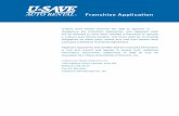 U-Save Franchise Application · disapprove the Franchise Application, and Applicant shall . not be deemed to have been granted a franchise to operate ... U-Save Franchise Application