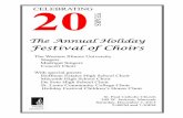 CELEBRATING 20 YEARS - Western Illinois University Program 2013.pdf · ... piano Western Illinois University Concert Choir Dr. Heather Zosel, conductor Hyerin Tark, piano Deck the