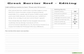 Great Barrier Reef - Editing - moreeinfo.com and Grammar 12... · Great Barrier Reef - Editing The great barrier reef is the worlds lagest coral ... Great Barrier Reef - Answers ...