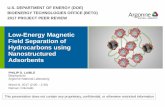Low-Energy Magnetic Field Separation of Hydrocarbons using Nanostructured Adsorbents ·  · 2017-05-15Field Separation of Hydrocarbons using Nanostructured ... MAGNETIC NANOFIBER