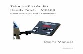 Telonics Pro Audio Handy Patch MC100 · Telonics Pro Audio Handy Patch – MC100 ... unit will assist you towards achieving the very best steel guitar sound ... typically used in