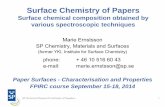 Surface Chemistry of Papers - Royal Institute of … course_M_Ernstsson.pdfSurface Chemistry of Papers ... • Pigment coated paper FT-IR, Raman, XPS, ToF-SIMS, AFM: latex distribution