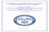 FEDERAL INFORMATION SECURITY … INFORMATION SECURITY MANAGEMENT ACT REPORT . Fiscal Year 2010 Evaluation of the Social Security Administration's Compliance with the Federal Information
