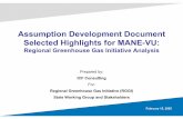 Assumption Development Document Selected Highlights for ...€¦ · Assumption Development Document Selected Highlights for MANE-VU: ... – A Reference Case on which to base comparisons;