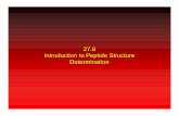 27.8 Introduction to Peptide Structure Determination Overlaps between the above peptide sequences were found in four additional peptides: SHLV ... 27_08_13.html.ppt [Read-Only] Author: