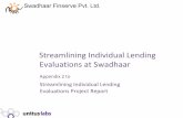 Streamlining Individual Lending Evaluations at … standardized margins and household expenses for client ... - Selling ice cream, candies, juices - Food stalls ... factory - Manufacture