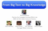 From Big Text to Big Knowledge - Indian Statistical …acmsc/WBDA2015/slides/ppt/PPT-ISI...From Big Text to Big Knowledge Carnegie Mellon University IISc Overview Indian Institute