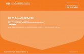 SyllabuS - Past Papers | GCE Guide Levels/CDT Design and Communication... · SyllabuS Cambridge O level ... The Cambridge O Level curriculum places emphasis on broad and balanced