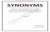 SYNONYMS - prepadda.comprepadda.com/wp-content/uploads/english/new/SSC Synonyms till 20… · All Previous Year Synonyms (Bilingual) ... Meaning of ABCD – Hindi meaning of ... A