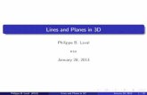 Lines and Planes in 3D - Kennesaw State Universityksuweb.kennesaw.edu/~plaval/math2203/space_linesplanes_slides.pdfLines and Planes in 3D Philippe B. Laval KSU January 28, 2013 Philippe