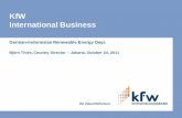 KfW International Business - The International Business of KfW Bankengruppe The Interplay Between Development Coopration and Export Business Support Entwicklungs-zusammenarbeit Außenwirtschafts-förderung